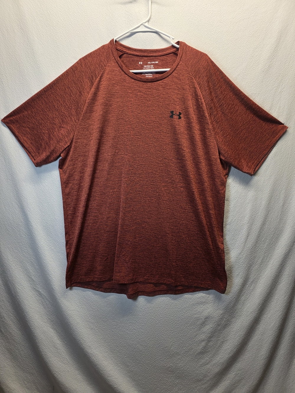 Under Armour Mens The Tech Tee Heat Gear Loose Short Sleeve Brown T Shirt Size M